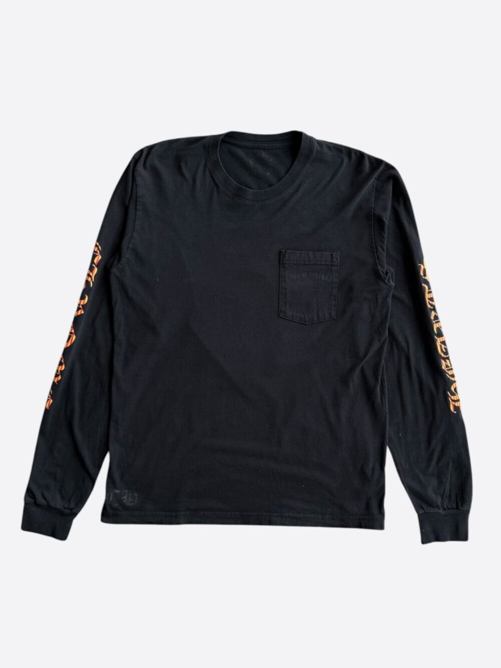 Chrome Hearts Black & Yellow Dagger Logo Longsleeve T-Shirt